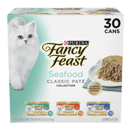 Fancy Feast Seafood Classic Pate Variety Canned Cat Food 30 Pack