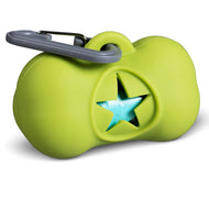 Messy Mutts Silicone Dog Waste Bag Dispenser With 15 Poop Bags Included
