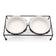 ThoozyPet White Stoneware Double Diner Bowls with Iron Stand