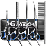 GLADOG Professional 6-in-1 Grooming Scissors Kit