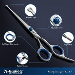 GLADOG Professional 6-in-1 Grooming Scissors Kit