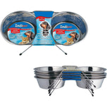 IndiPet Double Diner Bowls With Wire Frames